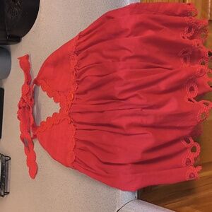 Victoria's Secret-Moda International Brand Vintage Coral Tie Around Fancy Tank